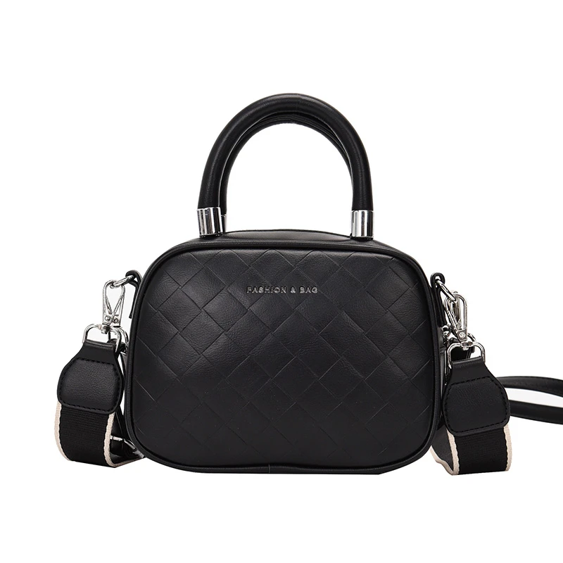 Высококачественные однотонные сумки через плечо из искусственной кожи для