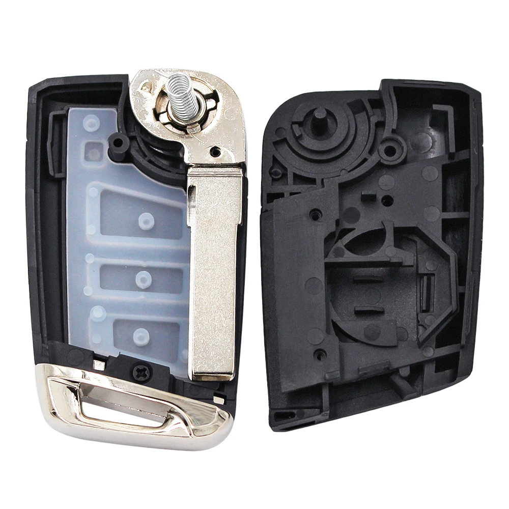 Чехол книжка для ключа с 3 кнопками HU66 HAA Blade VW for Volkswagen Tiguan A7 MQB Golf VII Golf7 MK7 Skoda