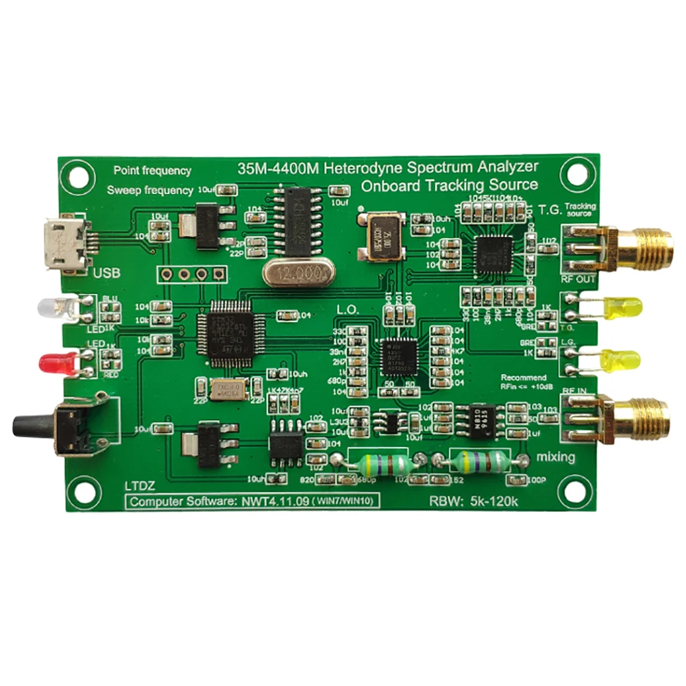 USB LTDZ 35 4400M анализатор спектра с модулем источника слежения RF частота домена