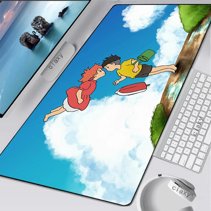 

Gamers Accessories Ponyo on the Cliff Gamer Table for Pc Gamer Complete Cheap Large Mouse Pad 90x40 Mousepad Anime Mat Diy Mice