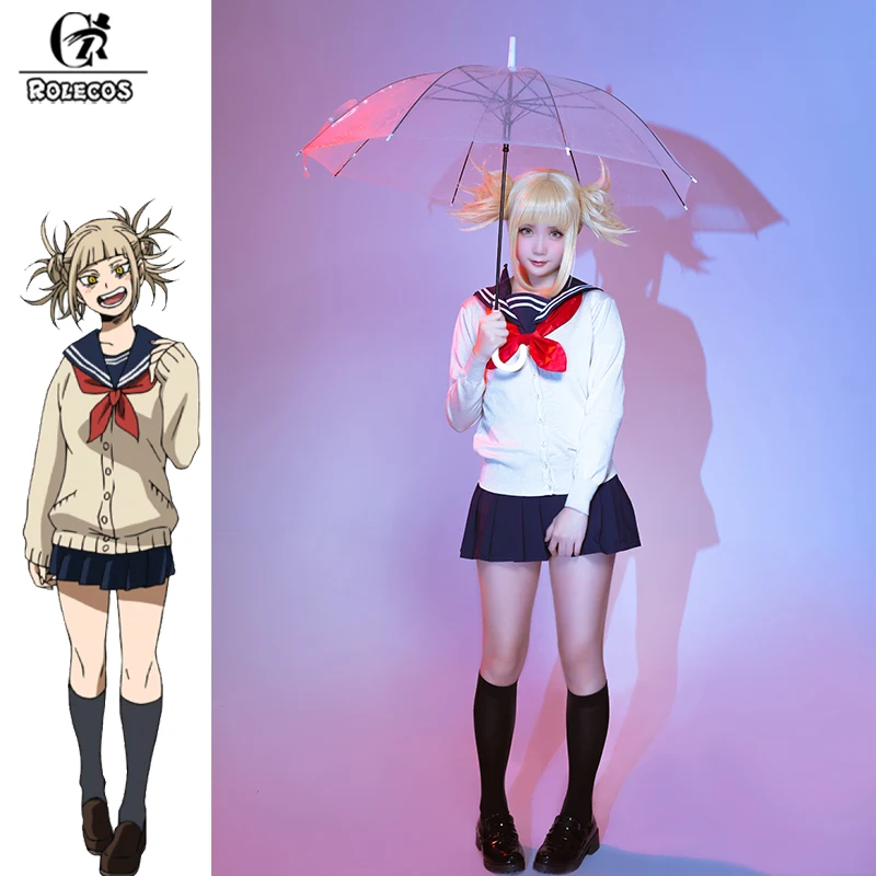 ROLECOS MHA Аниме Косплей Костюм химико Тога Косплей BNHA костюм для женщин Униформа полный комплект