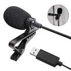 Новый универсальный мини-USB-микрофон 150 см с креплением, петличный USB-микрофон с креплением на лацкане, мини-аудио для ПК, ноутбука, планшетов