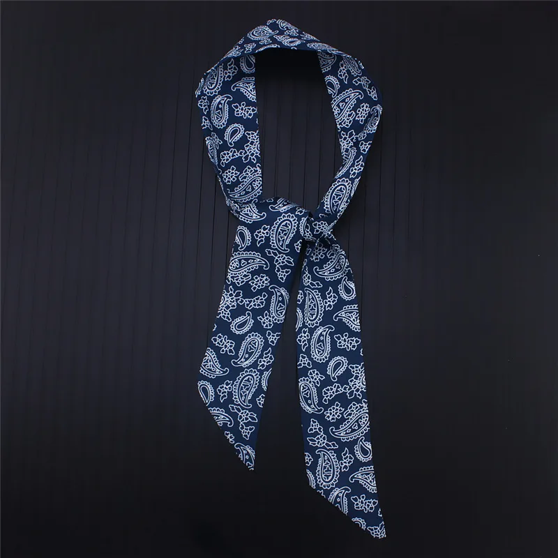 Маленькие длинные узкие шарфы новинка 2020 шелковый шарф женский модный с принтом