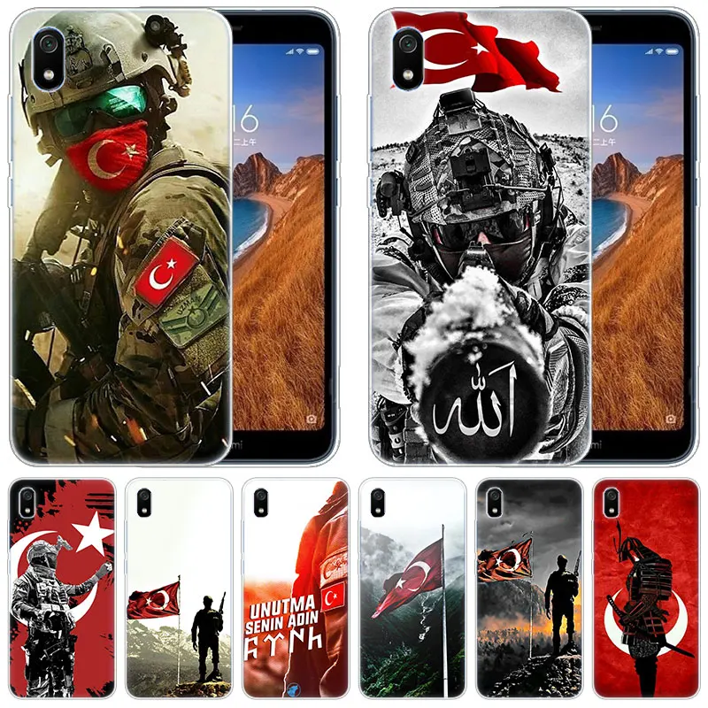 Роскошный мягкий силиконовый чехол с турецким флагом и солдатиком для Xiaomi Redmi K20