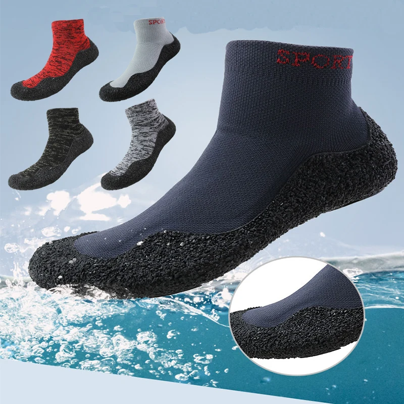 

Плавательные ботинки для мужчин и женщин, мужская пляжная обувь для серфинга, водных прогулок, рыбалки, велосипедов, быстросохнущая водная ...