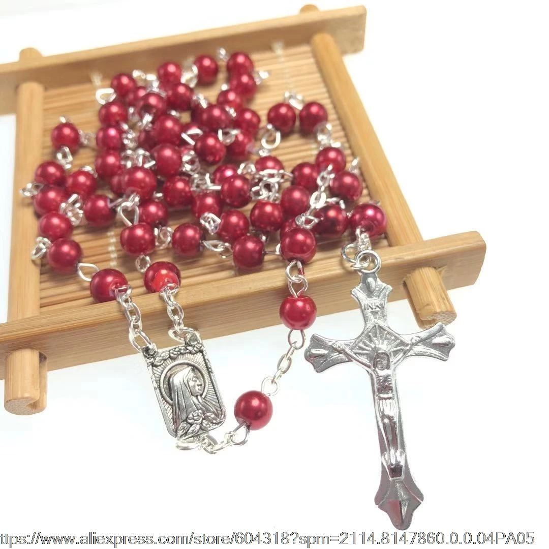 Бесплатная доставка 2 шт./упак. 6 мм фотобусина четки с жемчугом N1335 серебряной