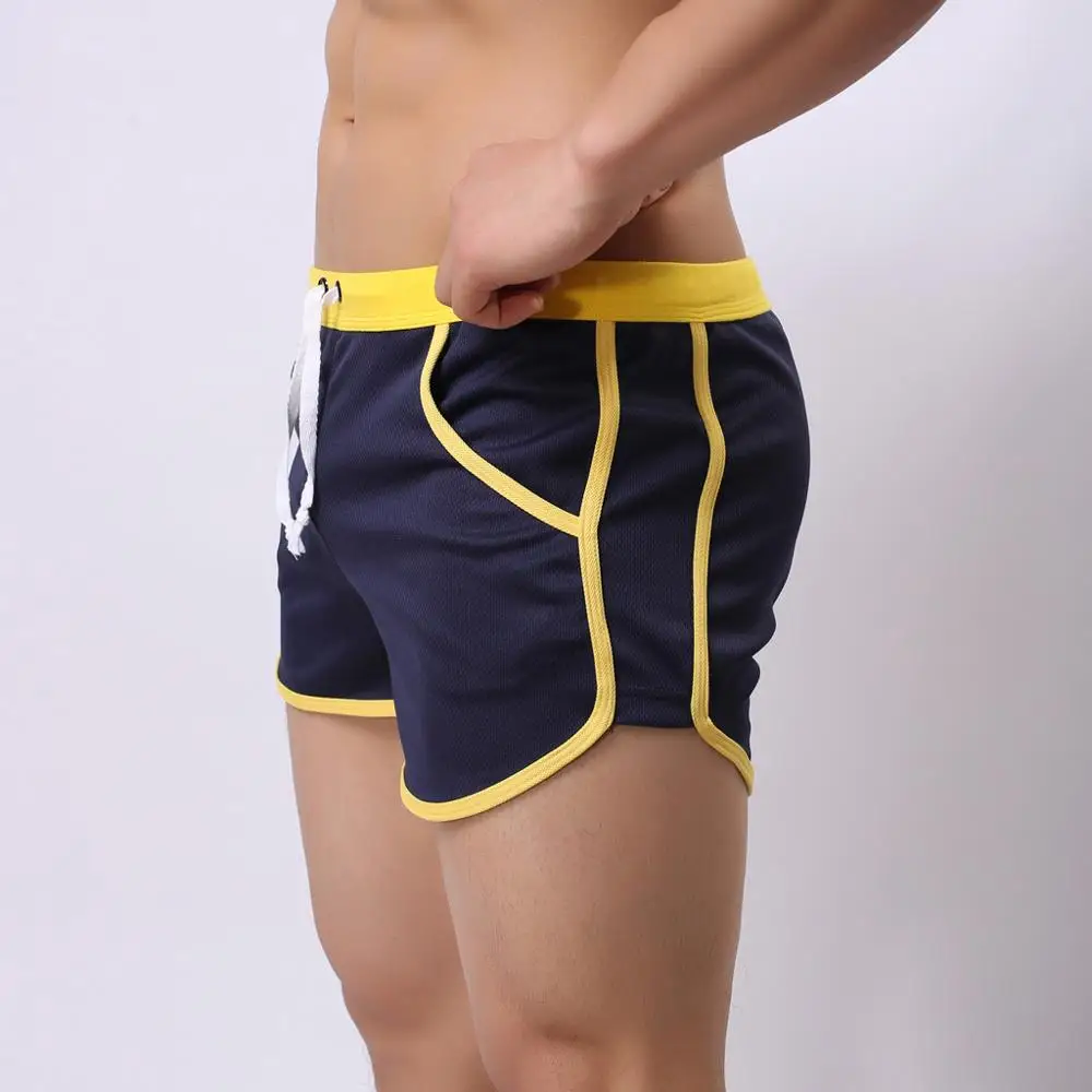 Мужские пляжные шорты для плавания Шорты Лоскутные тренажерного зала костюмы
