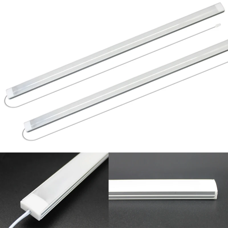 led recessed under cabinet light slim aluminum profile lamps with hand sweep motion sensor for kitchen wardrobe closet indoor free global shipping