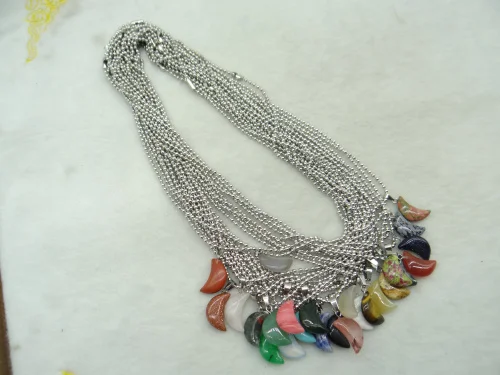 Натуральный камень кварц кристалл тигровый глаз опал lapis бирюза Луна Подвески