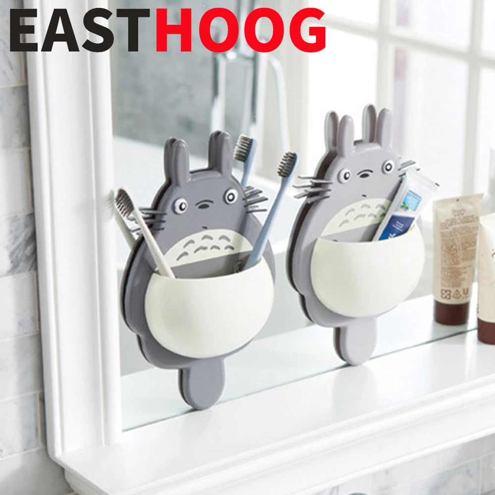 1 шт. МИЛЫЙ Тоторо настенный держатель для зубной щетки присоска органайзер на