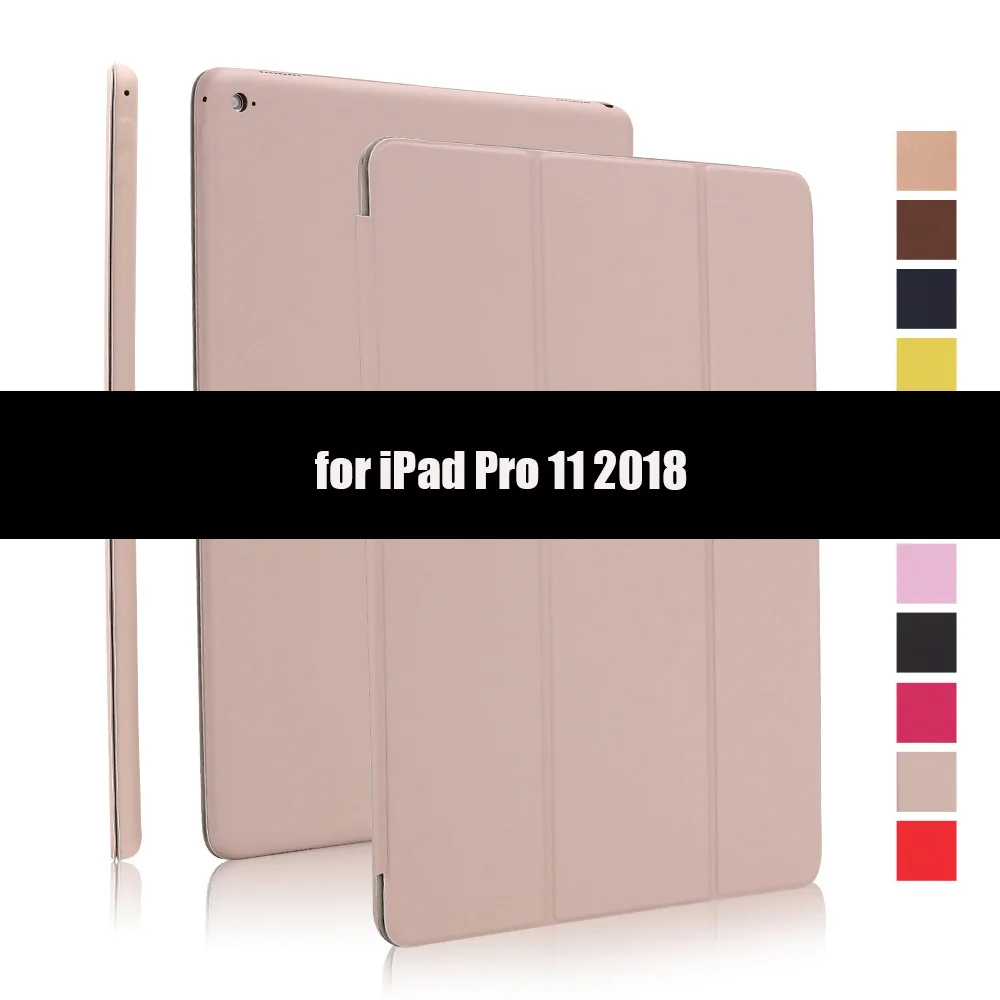 Beige-3 Ультратонкий умный чехол для iPad Pro 12,9, складной чехол-книжка из искусственной кожи s для iPad Pro 12,9 Pro 11 12,9 - Цвет: Beige-3