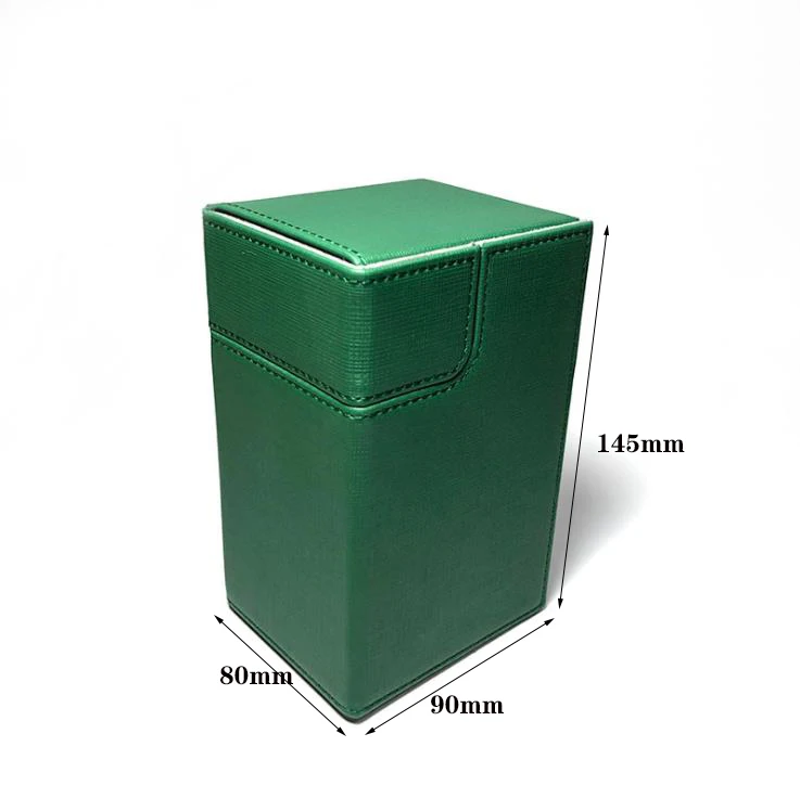 

Среднего и большого размера Чехол для карт, колода, зеленый ящик для хранения карт для настольных игр MTG/TCG/PKM/PTCG/YGO Yugioh может вмещать более 80 к...