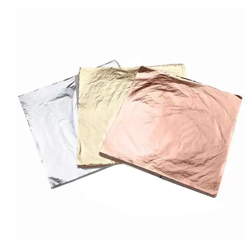 14 см сделай сам имитация золотого серебряного медного листа листья