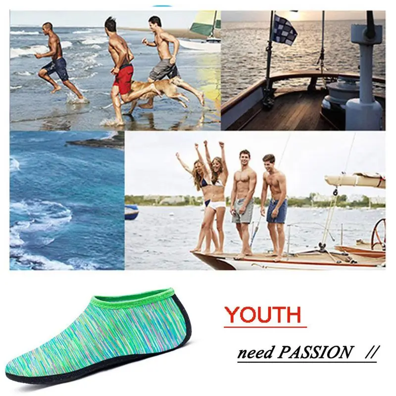 Женские и мужские летние спортивные пляжные туфли для йоги акваобувь с