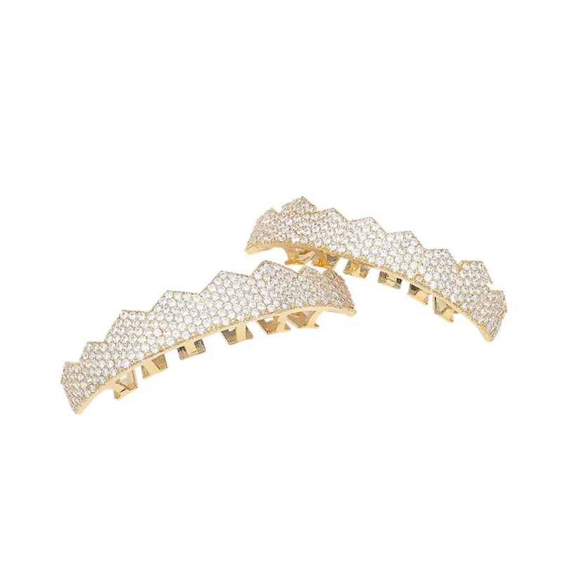 Блестящий полностью сверкающий кристаллический гриль для зубов в стиле хип-хоп с