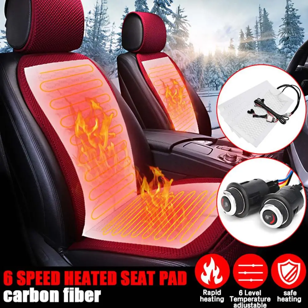 4 шт. универсальные автомобильные нагреватели из углеродного волокна 6 уровней 12