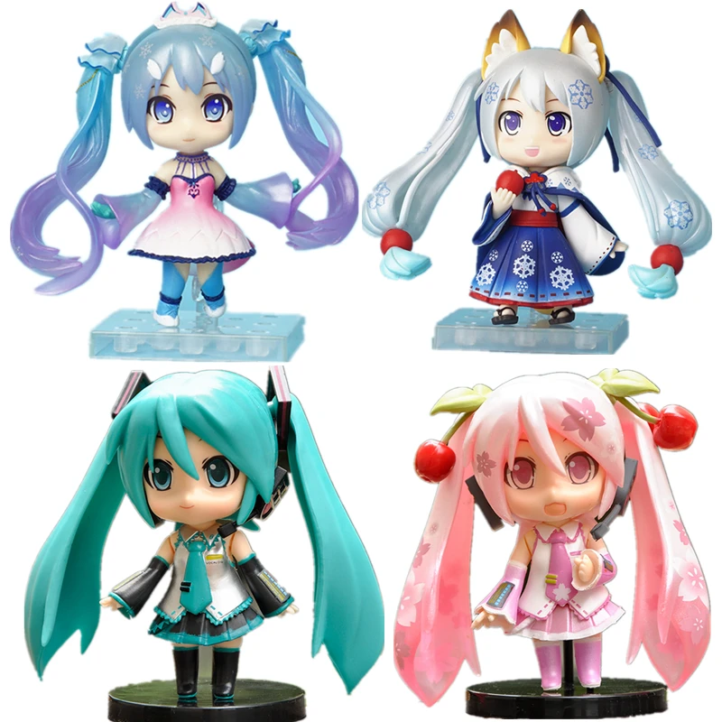 10 см Hatsune Miku кукла ручной работы из розового цветка вишни призрак будущее Q версия