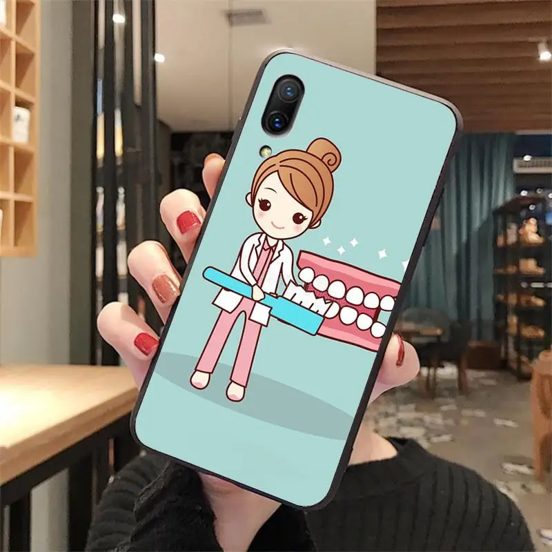 Стоматолог Зуб узор мягкий чехол для телефона из ТПУ VIVO Y31 Y53 Y55 Y66 Y67 Y71 Y75 Vivo Y79 Y81 Y81S