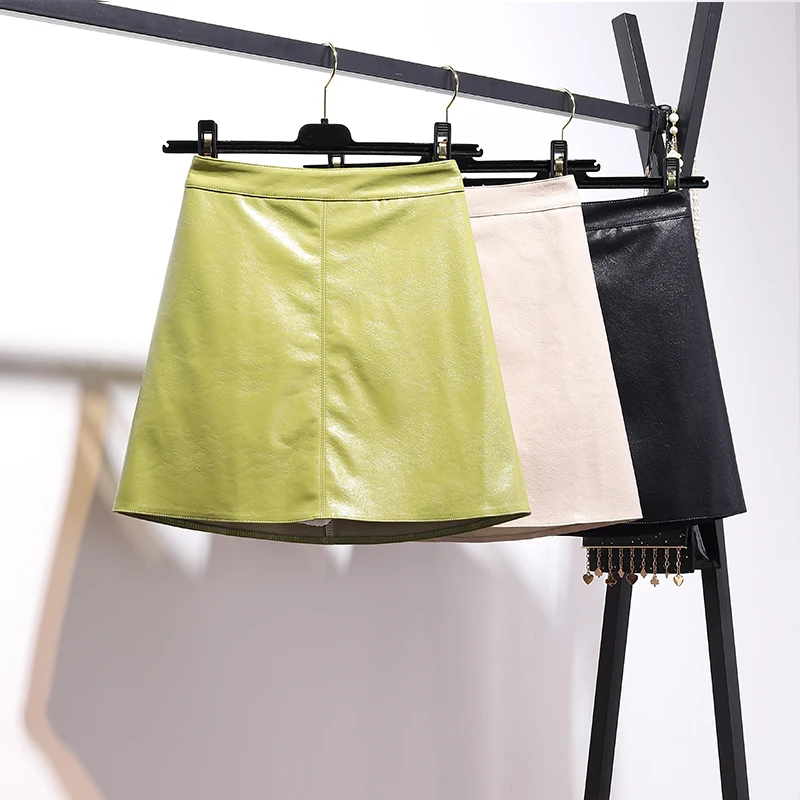 

New Winter Women Basic Suit Two-Piece College Sweater Leather Skirt Horn Sleeve Lotus Leaf Skirts Two Pcs Suits Autumn Clothing