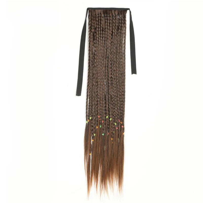 Девушка длинные волосы конский хвост зажим волнистый держатель кольцо косички