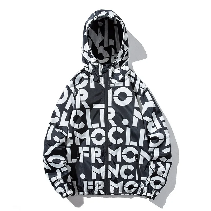 

2020 New Men's Jacket Men Windbreakers Autumn Youth Sports Casual Letter Printing Zipper Jackets Men Fashion Clothing Coat