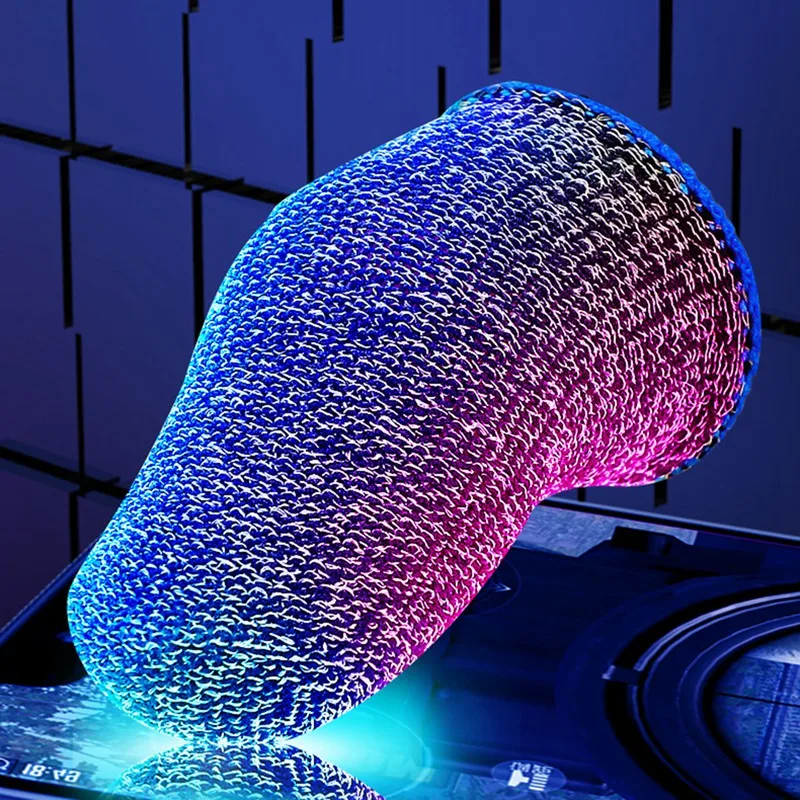 

Геймпад для игры с защитой от пота, игровые Чехлы для пальцев, высокочувствительные Светящиеся перчатки для игры в PUBG, 2 шт.