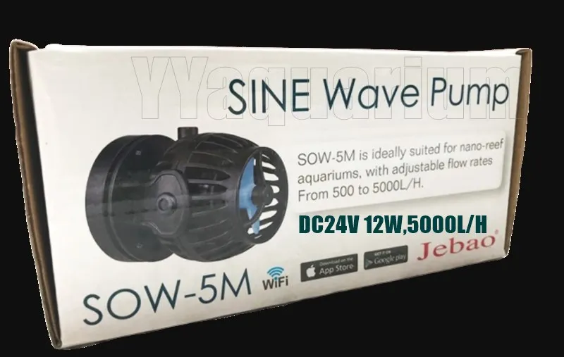 Jebao WI-FI SOW-5M SLW-10 SLW-20 SLW-30 SOSINE волна потока Wavemaker супер тихий мощный Коралловый Риф Морской насос 4000-10000-16000LPH
