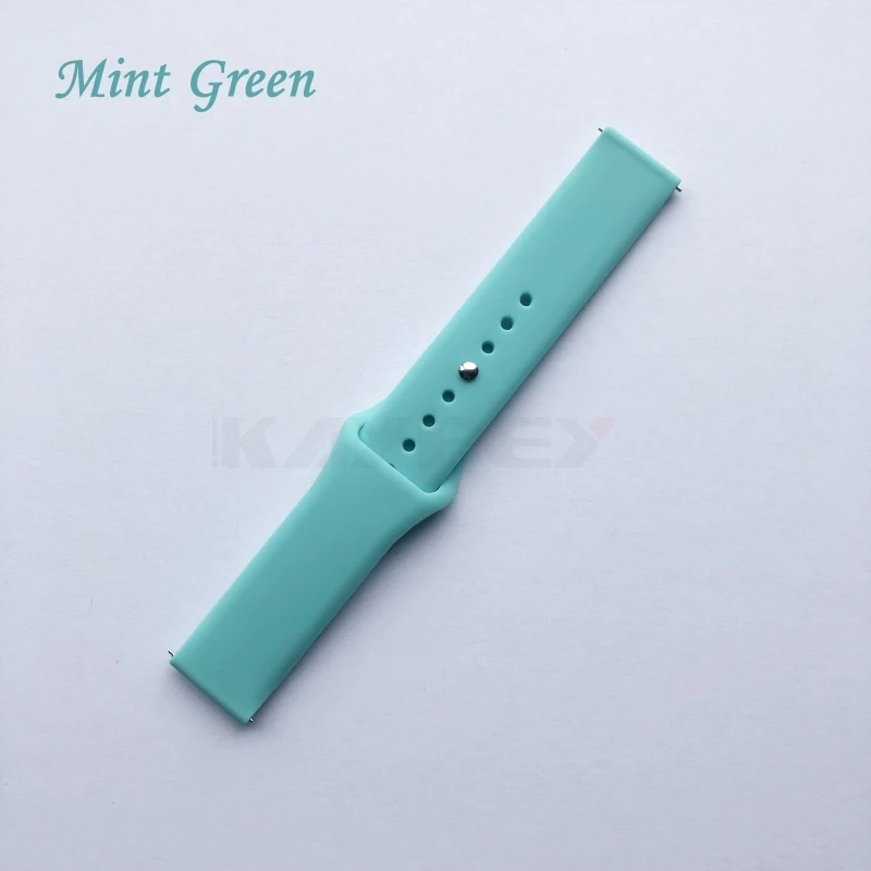 Cyan Силиконовый ремешок 22 мм 20 мм для Xiaomi Amazfit Bip GTS Pace stratos 2/2 S, универсальный браслет на запястье, спортивный ремешок, смарт-часы, браслет - Цвет: Cyan