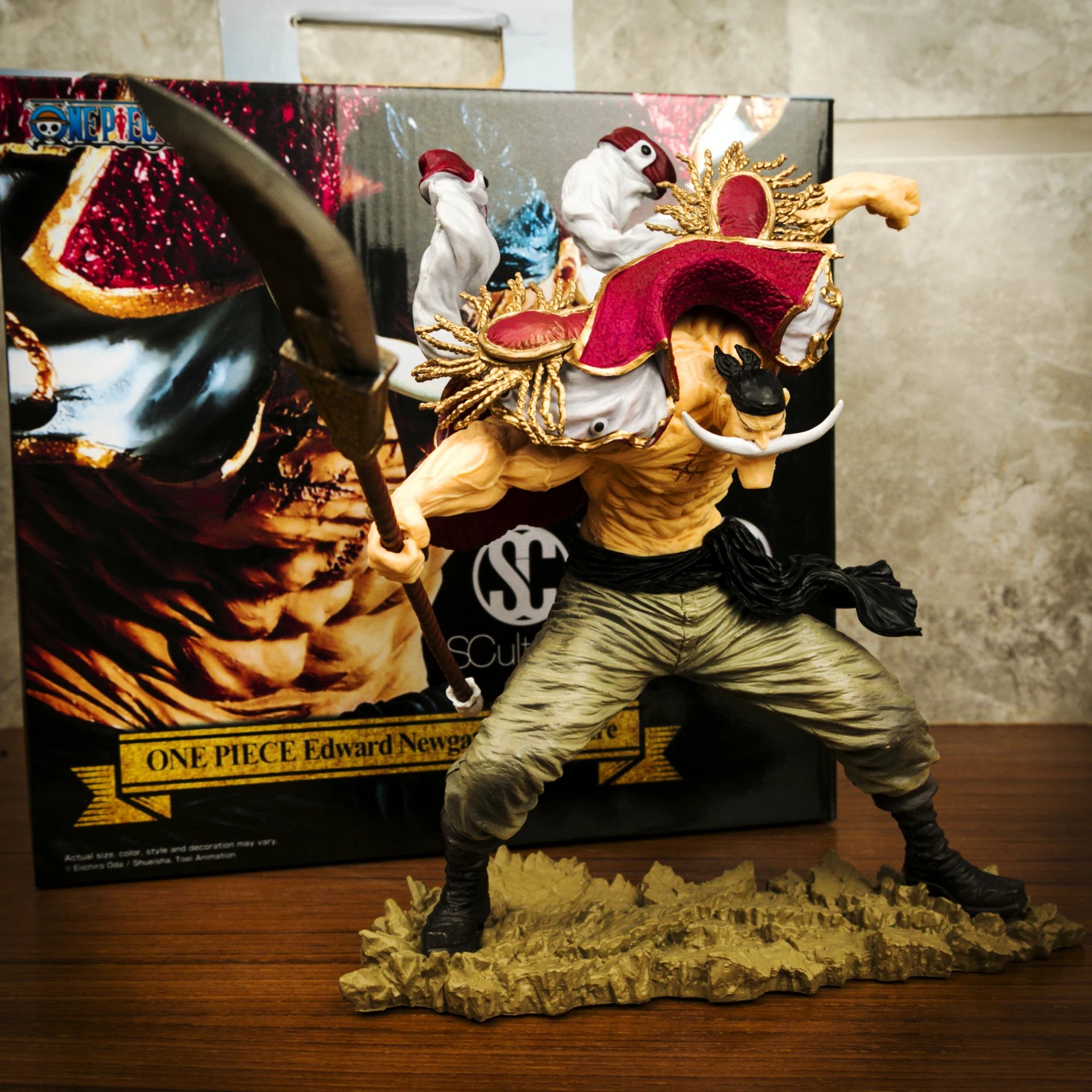 Bandai One Piece 25 см Фигурки героев Аниме Эдвард Ньюгейт аниме злодей японская анимация