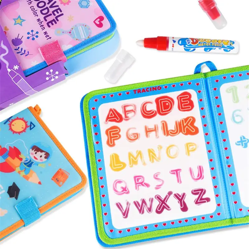

Portable Water Drawing Book & Pen Travel Doodle Book Reusable