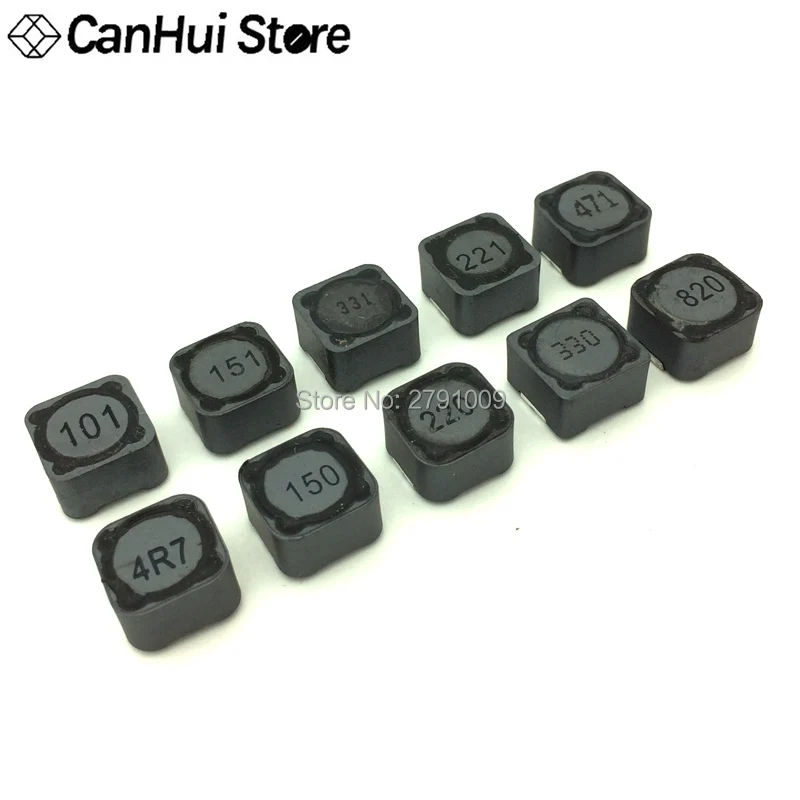 10 шт. CDRH127 CD127 /15/ 22 / 33 47 68 UH 12*12*7 SMD силовой индуктор 1mh 2R2 3R3 4R7 6R8 чип 100UH 101|Индукторы| |