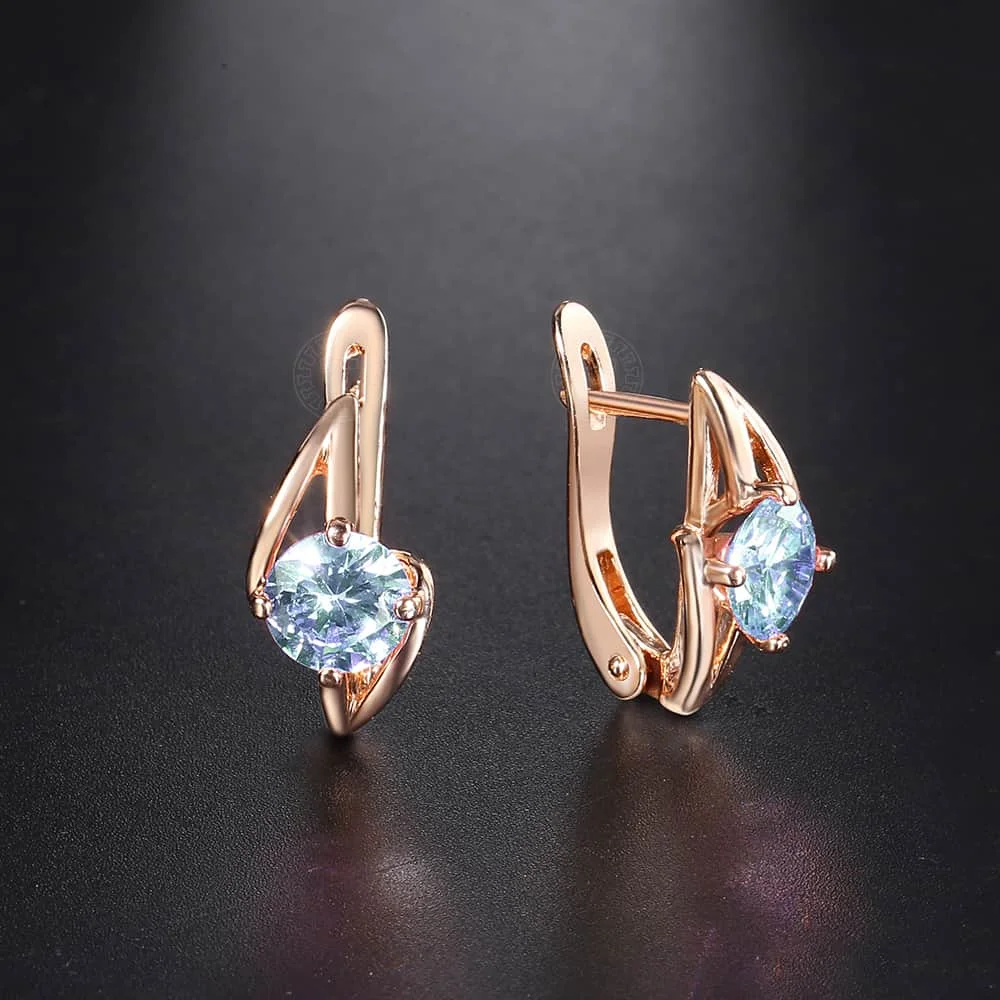 Женские серьги-гвоздики с искусственным жемчугом розовое золото 585 пробы |