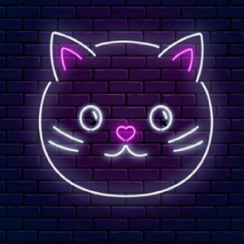 Неоновая вывеска для кошек животных стеклянные трубки лампа неоновый Декор
