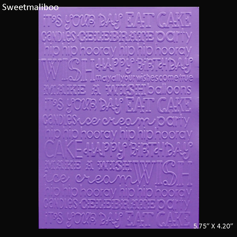Съемный торт письмо ваш день тиснение папка пластиковая DIY трафареты для