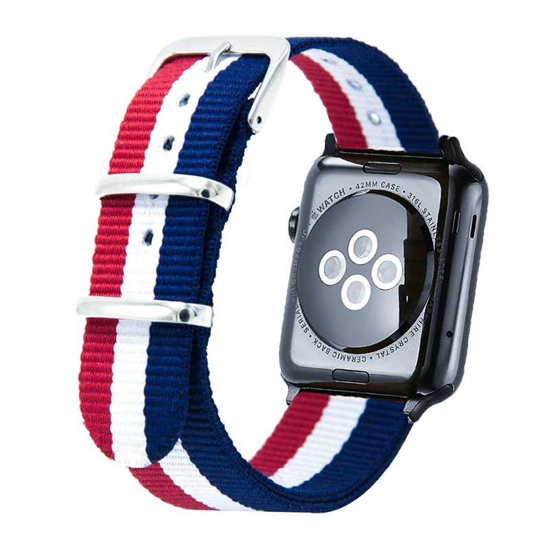 Лидер продаж нейлоновый ремешок для наручных часов Apple Watch версии 4/3/2/1 спортивный