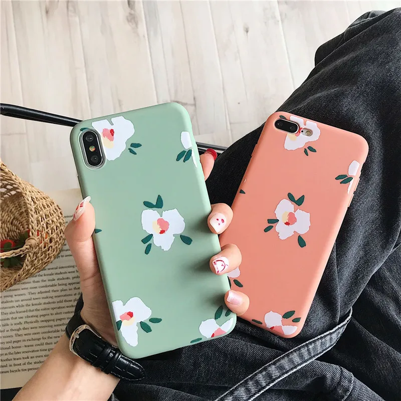 Мягкий силиконовый чехол с цветочным рисунком для iPhone 6 7 8 Plus S X мягкий телефона XS