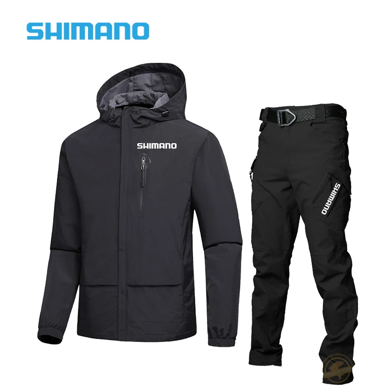

Мужской осенне-зимний рыболовный костюм SHIMANO, одежда для рыбалки, спортивная куртка с капюшоном для походов и рыбалки, мужские водонепрониц...