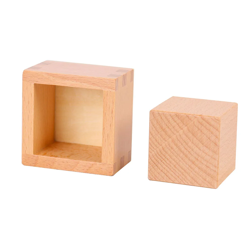 Монтессори 3D предметы фитинги упражнения куб и коробка раннее образование