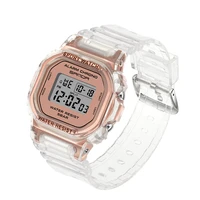 fashion transparent womens waterproof watches electronic digital gift clock lady sport watch for woman girl children wristwatch