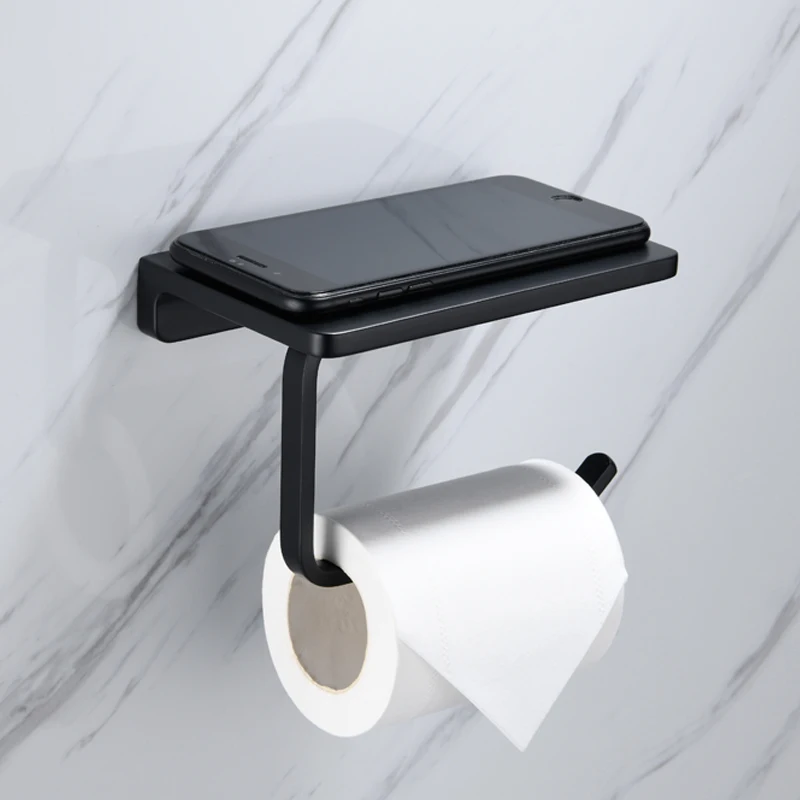 

Zinc alloy paper roll holder, bathroom flat paper towel holder, toilet shelf, mobile phone paper roll, toilet paper towel hook,