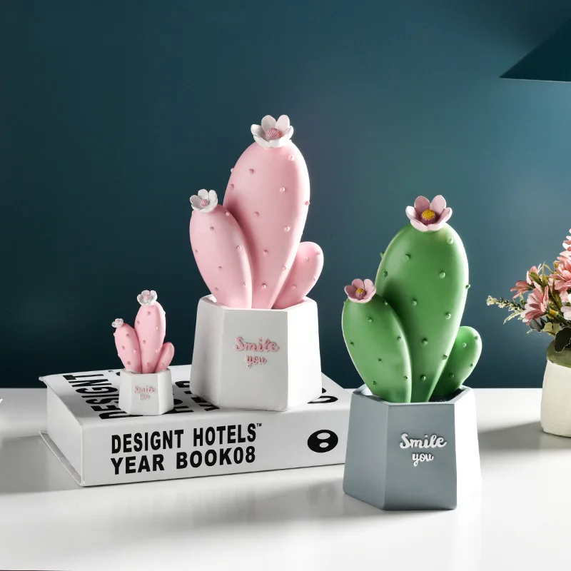 Креативные кактусы из смолы в стиле Ins украшения для дома столешница гостиной
