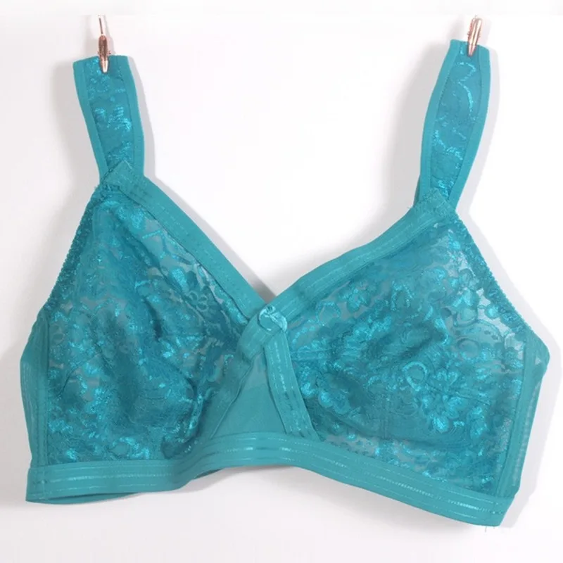 Удобный женский бюстгальтер бесшовный кружевной с застежкой сзади нижнее белье