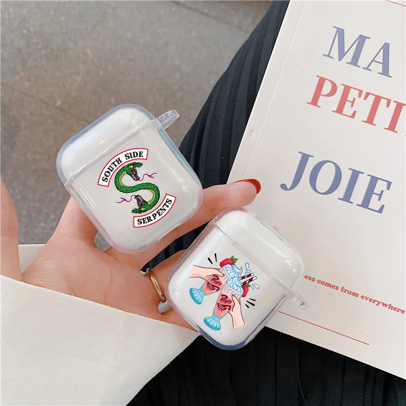 Чехол Riverdale для Apple Airpod 2 1 Силиконовый мягкий прозрачный защитный чехол