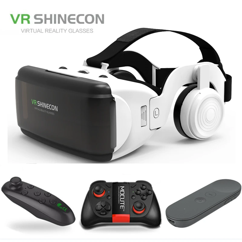 

VR SHINECON G06E Mini VR Glasses 3D G 06E Glasses Virtual Reality Glasses VR Headset For Google cardboard with headphone