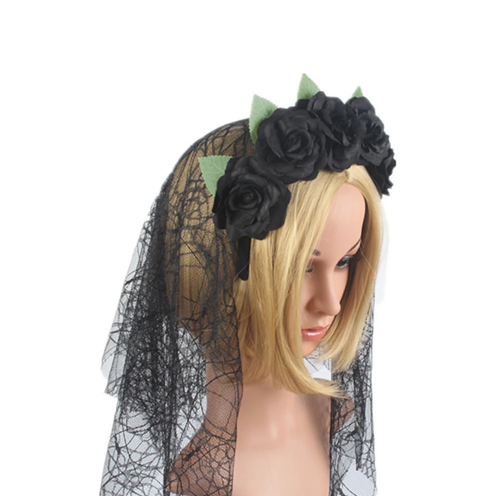 Ободок для волос на Хэллоуин с черепом и хризантемой 1 шт. | Дом сад