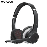 mpowsoulsens hc5 wireless bluetooth 5 0 headphones with mic cvc 8 0 noise cancelling office headset 22hours earphones pcphone