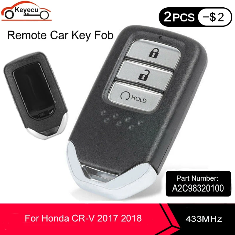 KEYECU умный пульт дистанционного управления автомобильный ключ брелок 434 МГц ID47