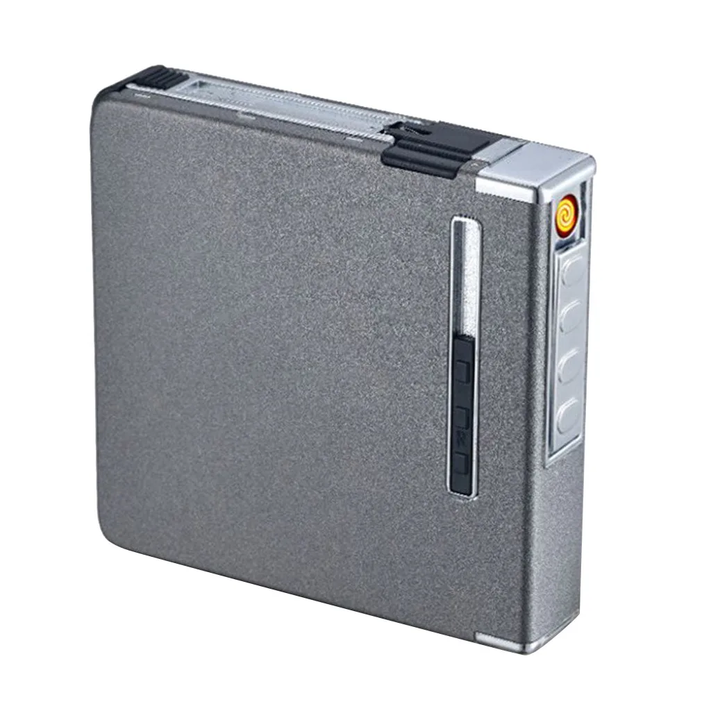 Чехол для сигарет USB перезаряжаемая Зажигалка курения беспламенная Бездымная