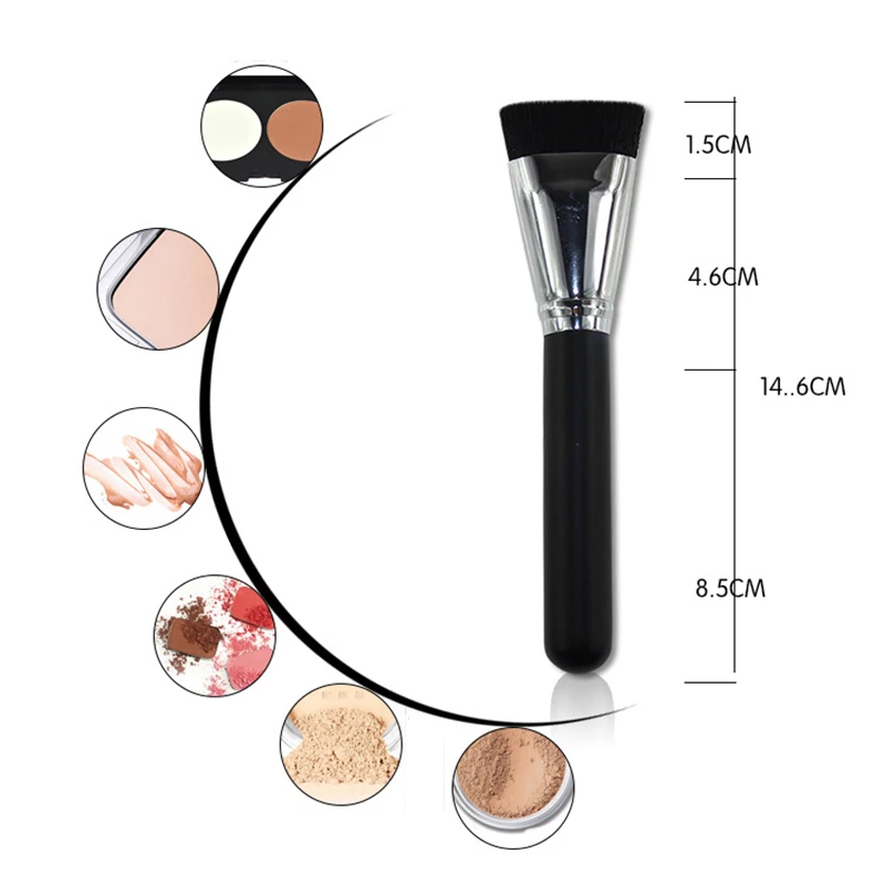 

Big Flat Contour Makeup Brush Blending BB Cream Liquid Foundation Powder Brush Professional And Daily Cosmetic Beauty Tools