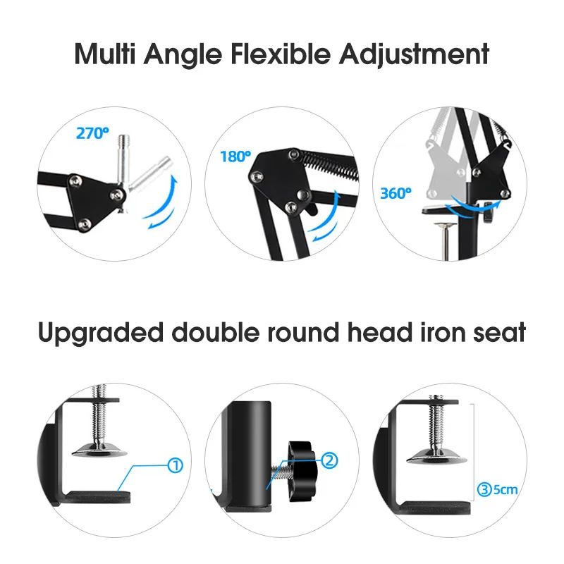 

USB Microphone Professional Condenser Microphones With Desktop stand Mikrofon for PC Phone Podcast KTV Karaoke Singing Recording